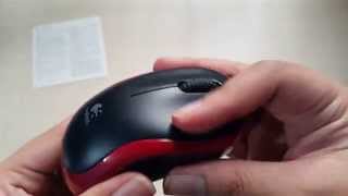 Unboxing  Logitech M185 Red Wireless Mouse [upl. by Warring501]