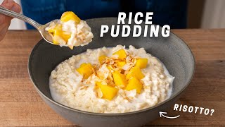 Creamy Rice Pudding Recipe Dessert Risotto [upl. by Lertnom]