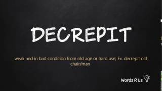 How to Pronounce DECREPIT in American English [upl. by Con]