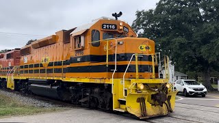 Georgia Central  Moyock NC 92923 trains railroads railroadphotography georgia fireants [upl. by Nessim936]