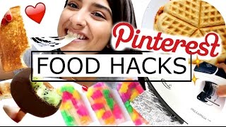 PINTEREST Food Hacks  LIVE TEST  Pizza Waffel  EIS Selbermachen  DIY SNACKS  Sanny Kaur [upl. by Aan]