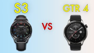 Xiaomi Watch S3 vs Amazfit GTR 4  Full Specs Compare Smartwatches [upl. by Hillinck]