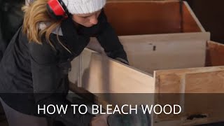 How to Bleach Wood  Bleaching out Wood Stain [upl. by Ardnua224]