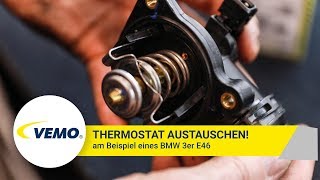 Wie Thermostat austauschen beim 3er BMW E46 V20990162 [upl. by Upshaw]