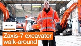 Walkaround Introducing the new Hitachi Zaxis7 excavators [upl. by Sloatman]