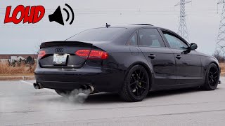 Audi A4 B8 Muffler amp Resonator Delete  Does It Drone [upl. by Gollin764]