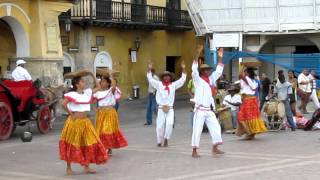 Traditional Dancing in Cartagena Colombia  Cumbia [upl. by Oiciruam]