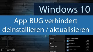 Windows 10  Apps lassen sich weder deinstallieren noch aktualisieren  Selbst beheben [upl. by Skrap703]