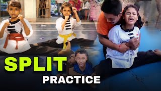 Split Practice  Stretching Exercise  Painful Stretching Leg Crying SaSaLi [upl. by Avelin]