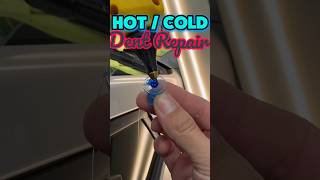 Fixing dents with hot and cold glue paintlessdentrepair cardentrepair autobodyrepair [upl. by Carita]