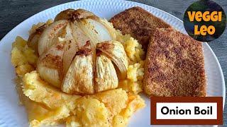 Onion Boil  Tik Tok Trend Rezept  mit knusprigwürzigen Tofuschnitzeln [upl. by Proud450]