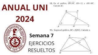 SEMANA 7 GEOMETRIA ANUAL UNI ACADEMIA CESAR VALLEJO 2024 [upl. by Pearce]