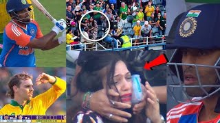 IND VS SA💪sanju samson six hits girl in face😭Sanju Samson Batting Today🏏cricket [upl. by Nirot415]