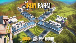 Minecraft BEST IRON FARM 121  NEW UPDATE  78 Stacks PER HOUR [upl. by Olwen871]