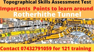 Topographical Skills Assessment Test 2021  Important points to learn around Rotherhithe Tunneltfl [upl. by Bez]