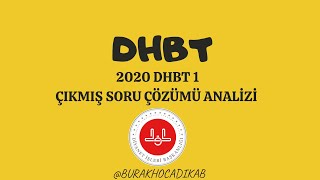 2020 DHBT 1 ÇIKMIŞ SORU ÇÖZÜMÜ ANALİZİ [upl. by Mona]