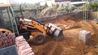 How soil compaction and leveling is done with JCB 3DX machine [upl. by Kciredorb]