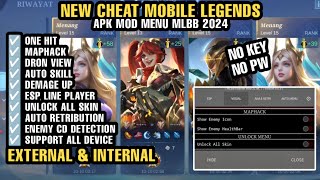 CHEAT ML TERBARU 2024 MOD MENU UNLOCK ALL SKIN MOBILE LEGENDS FULL FEATURE GRATIS NO PASSWORD [upl. by Ayamahs]