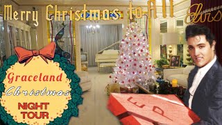 ELVIS Presleys GRACELAND CHRISTMAS NIGHT AFTER HOURS EPIC Mansion HOLIDAY Tour 2021 elvis [upl. by Anwahsiek]