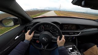 🍀 Alfa Romeo Stelvio Quadrifoglio Akrapovič POV Drive [upl. by Edric]