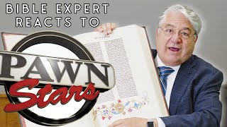 The Gutenberg Bible  Expert Reacts To Pawn Stars [upl. by Ainolopa]