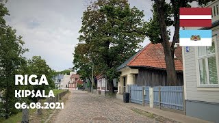 Riga Latvia Walking on the Kipsala island 4K [upl. by Lynette]