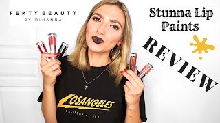 NEW FENTY BEAUTY STUNNA LIP PAINTS  SWATCHED  Fortune Finds [upl. by Enialb]