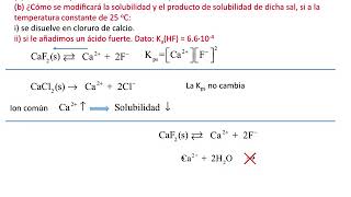 Solubilidad y producto de solubilidad del fluoruro de calcio Efecto temperatura ion común ácido [upl. by Lothair]