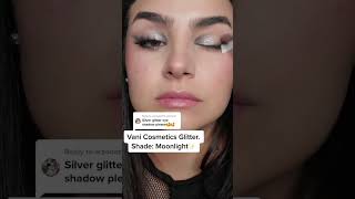 Simple and easy silver glitter eyeshadow tutorial eyeshadow makeup [upl. by Maxantia]