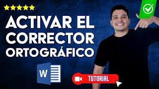 Cómo ACTIVAR el CORRECTOR ORTEOGRÁFICO en Word  🔴Cualquier versión de Word💻 [upl. by Drarreg]