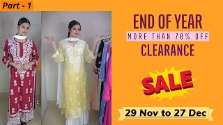 End of Year Clearance SALE  LOOT LO SALE chikankari sale viralvideo dress suit winterfashion [upl. by Notsyrb868]