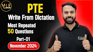 PTE Listening Write From Dictation  Real Exam Prediction November 2024  Vision Language Experts [upl. by Ised]