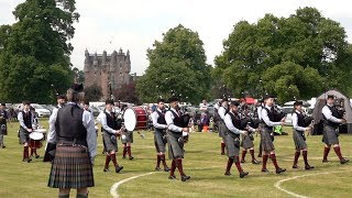 Grade 3 Pipe Band competition at Strathmore Highland Games Glamis Castle Scotland 2018 [upl. by Porush]