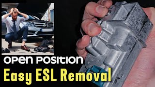 ESL Removal Mercedes c class w204 easy and quick  No steering column removed Guide [upl. by Aemat]