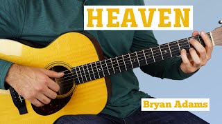 Heaven Bryan Adams  Fingerstyle Guitar Lesson [upl. by Nomelif810]