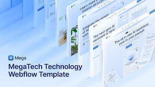 MegaTech  Mega Technology Webflow Template  BRIX Templates [upl. by Gebler]