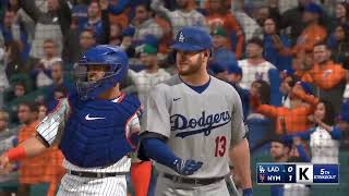 MLB 23 The Show 2024 National League Championship Series LA Dodgers at NY Mets Game 5 [upl. by Haliak]