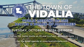 Town of Vidalia Regular Public Meeting 1082024 [upl. by Neemsaj]