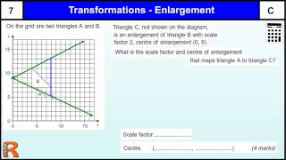 Enlargement Transformation whole number Scale factor GCSE Maths revision Exam paper practice amp help [upl. by Dickenson]