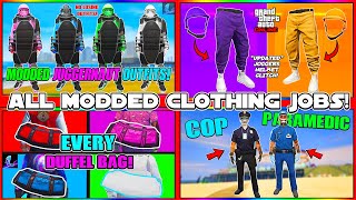 ALL MODDED CLOTHING JOBS IN 1 VIDEO GTA 5 Modded Outfit Glitches  GTA Online [upl. by Ezar]