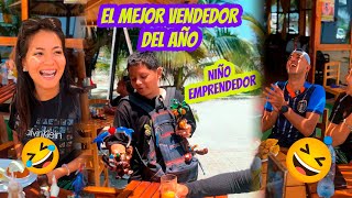 El mejor vendedor del mundo 👏🌊🌴 niñoemprendedor vendedor manta manabi ecuador [upl. by Zaccaria]