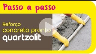 Reforço concreto pronto quartzolit antigo graute fácil quartzolit [upl. by Hanas828]