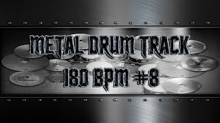 Metallica Style Metal Drum Track 180 BPM  Preset 30 HQHD [upl. by Ahsineb]