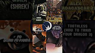 Shrek Vs Alex Vs Po Vs Toothless edit memes dreamworks movie [upl. by Dione]