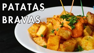 Crispy Patatas Bravas Recipe  Spicy Garlic Aioli [upl. by Electra]