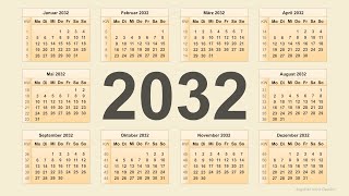 Kalender 2032 [upl. by Ennovoj2]