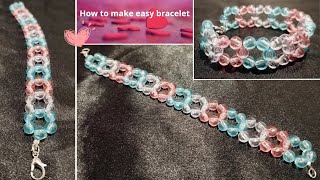 How to make beaded bracelet  Bracelet making  Tuto bracelet perle [upl. by Carnahan]