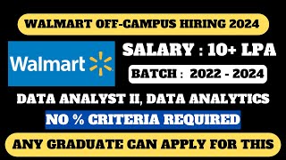 Walmart OFFCAMPUS HIRING DRIVE  ANY GRADUATE CAN APPLY  MUST APPLY BEFORE DEADLINE [upl. by Elletse]