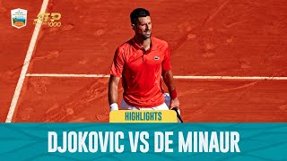 Novak Djokovic vs Alex de Minaur Highlights  Rolex Monte Carlo Masters 2024 [upl. by Margery9]