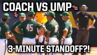 Umpire and coach have a threeminute standoff a breakdown [upl. by Zuleika]